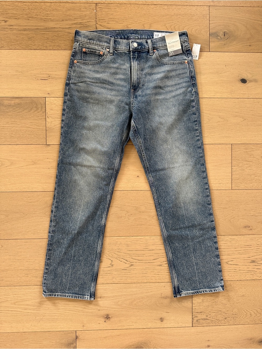 GAP Women's 90’s Straight-Leg High Rise Jeans 31/12s